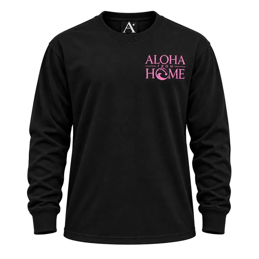 Lei of Aloha Oversized Long-Sleeve in black